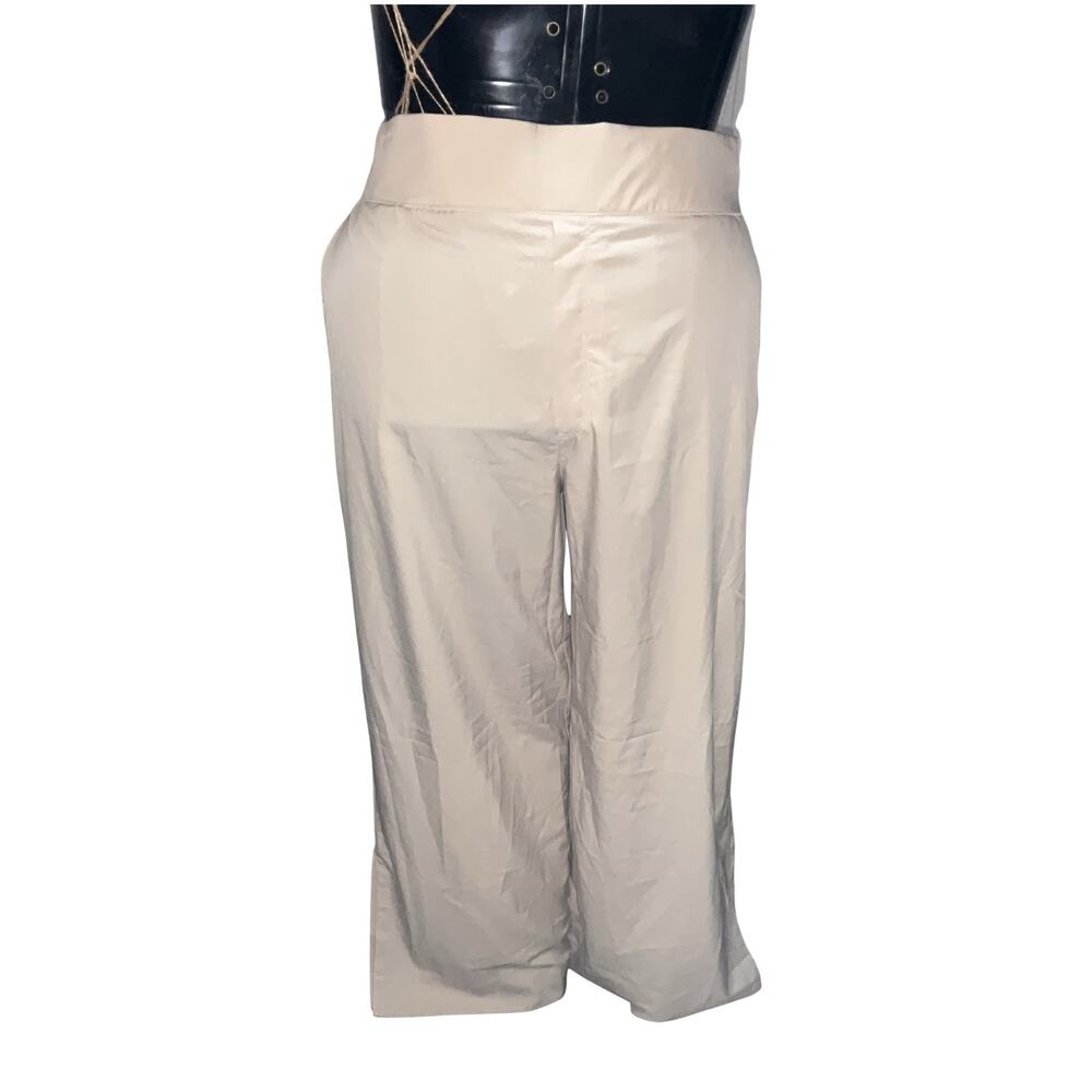 Old Navy StretchTech High-Waist Wide-Leg Split Pants 3X NWT Stone Quick-Dry - Picture 2 of 10